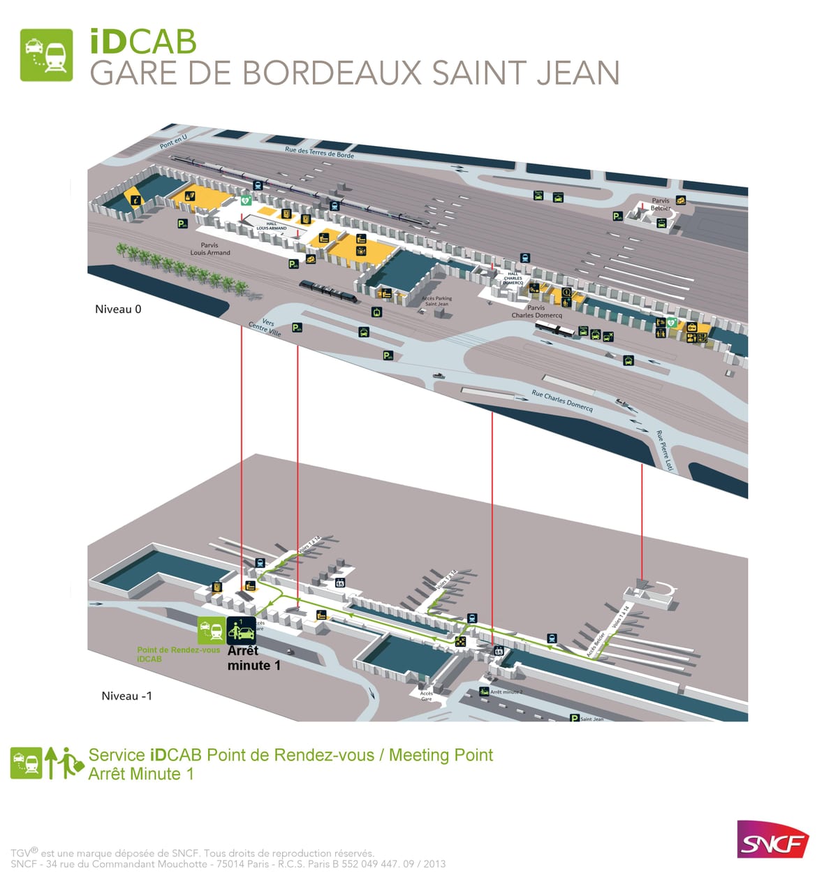 Bordeaux st jean togstationen kort