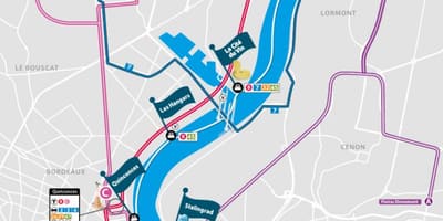 Kort over Bordeaux båd