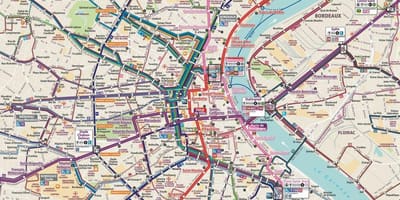 Bordeaux bus rute kort
