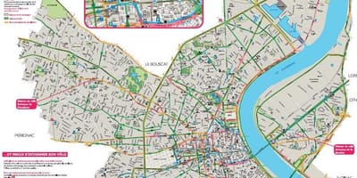 Kort over Bordeaux cykel