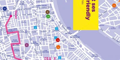Kort over Bordeaux gay-kort