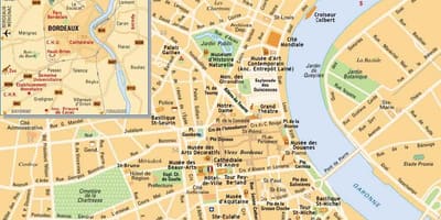 Bordeaux på et kort