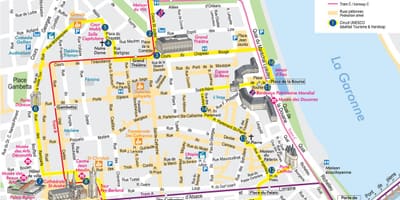 Kort over Bordeaux sted