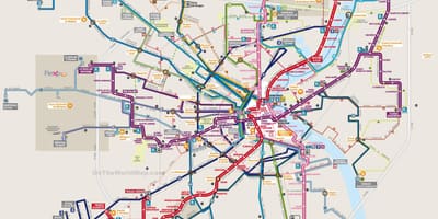 Kort over Bordeaux transit