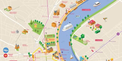 Bordeaux attraktion kort